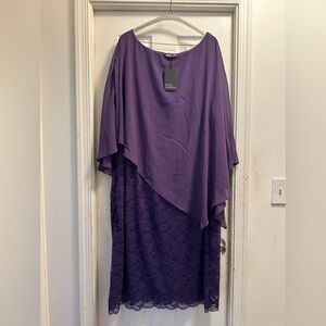 Elegant Purple Layered Dress
